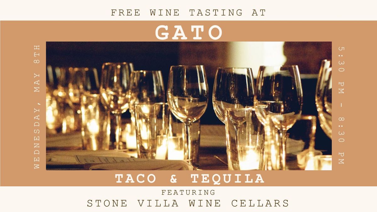Free Wine Tasting at GATO Taco & Tequila Restaurant