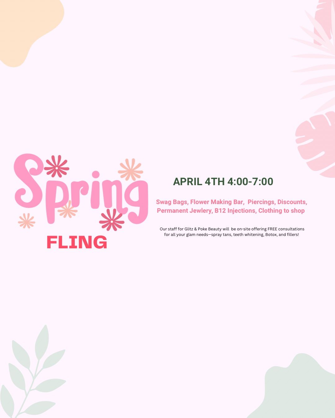 Spring Fling Studio Event ! 