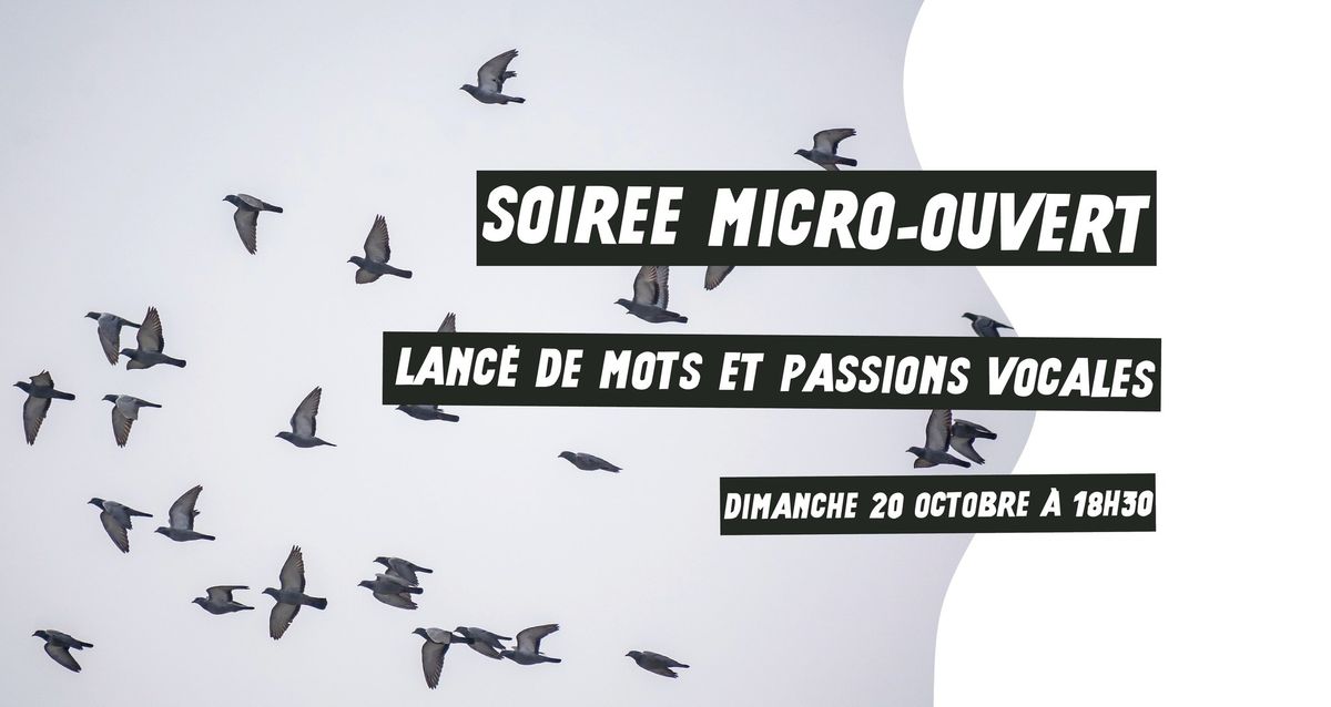 [Soir\u00e9e MICRO-OUVERT] Lanc\u00e9 de mots et passions vocales