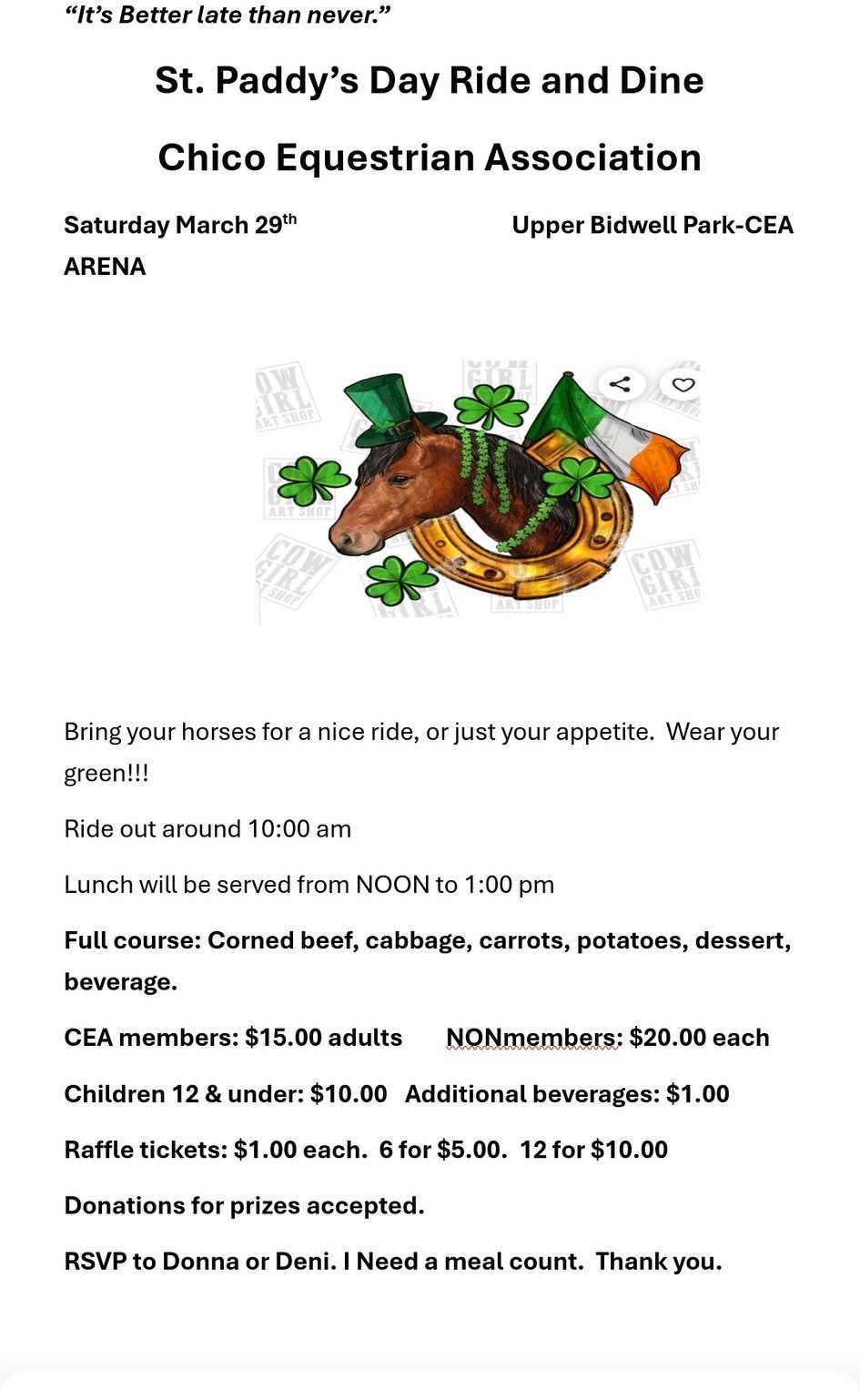 St. Paddy,s Day event