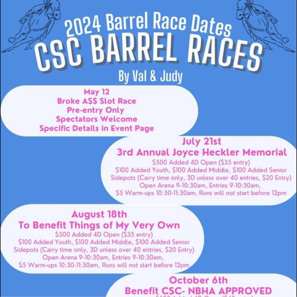 3rd Annual Joyce Heckler Memorial Barrel Race