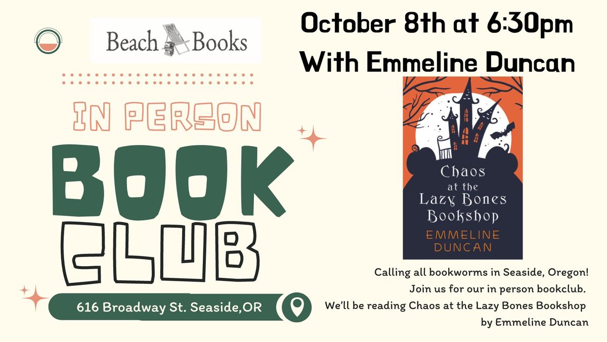 Beach Books in person bookclub WITH Emmeline Duncan 