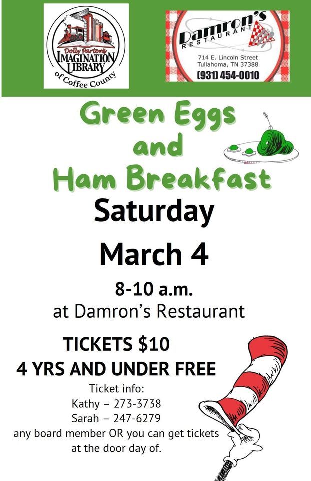 Green Eggs and Ham Breakfast at Damron's Restaurant