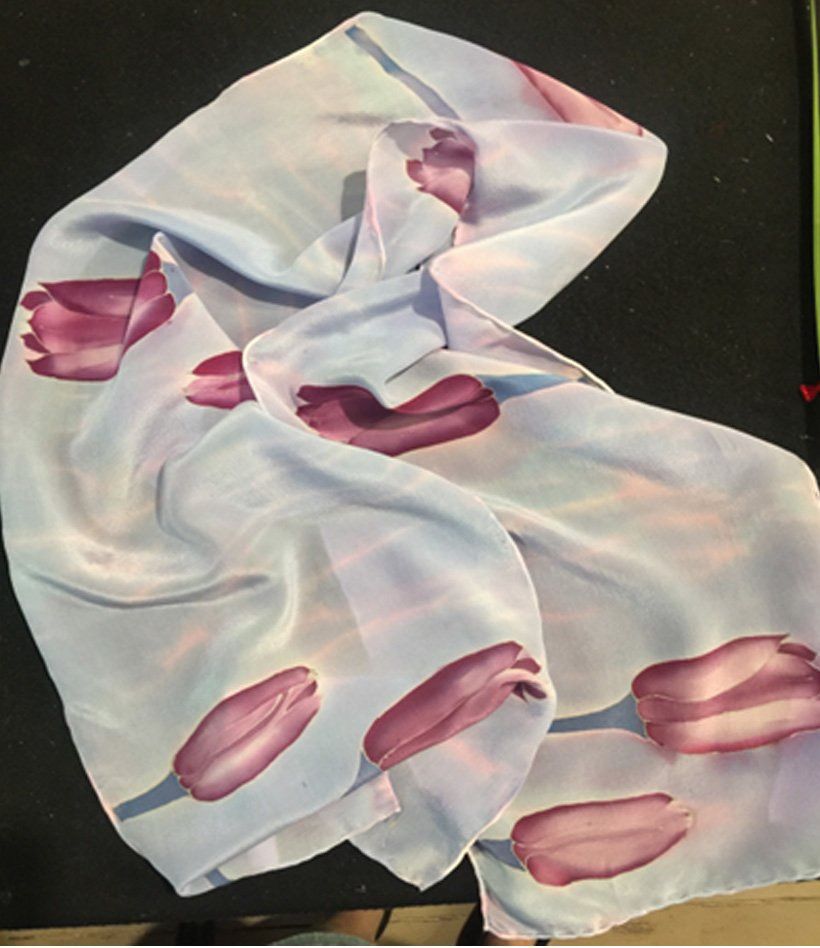 Silk Dye Scarf with Joy Kuo