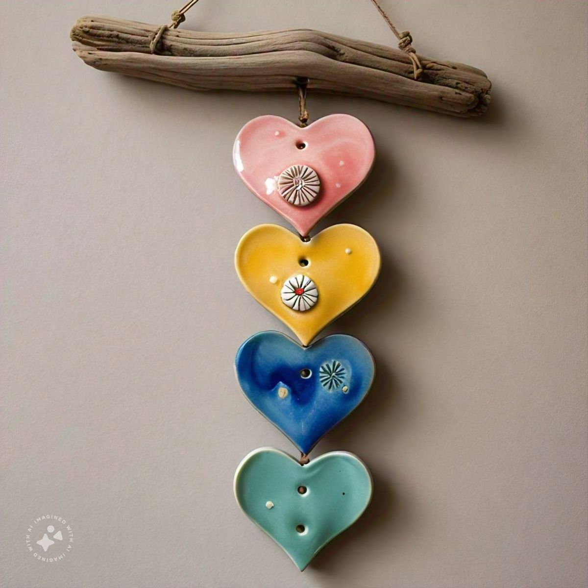 This class if FULL! String of hearts wall hanging 