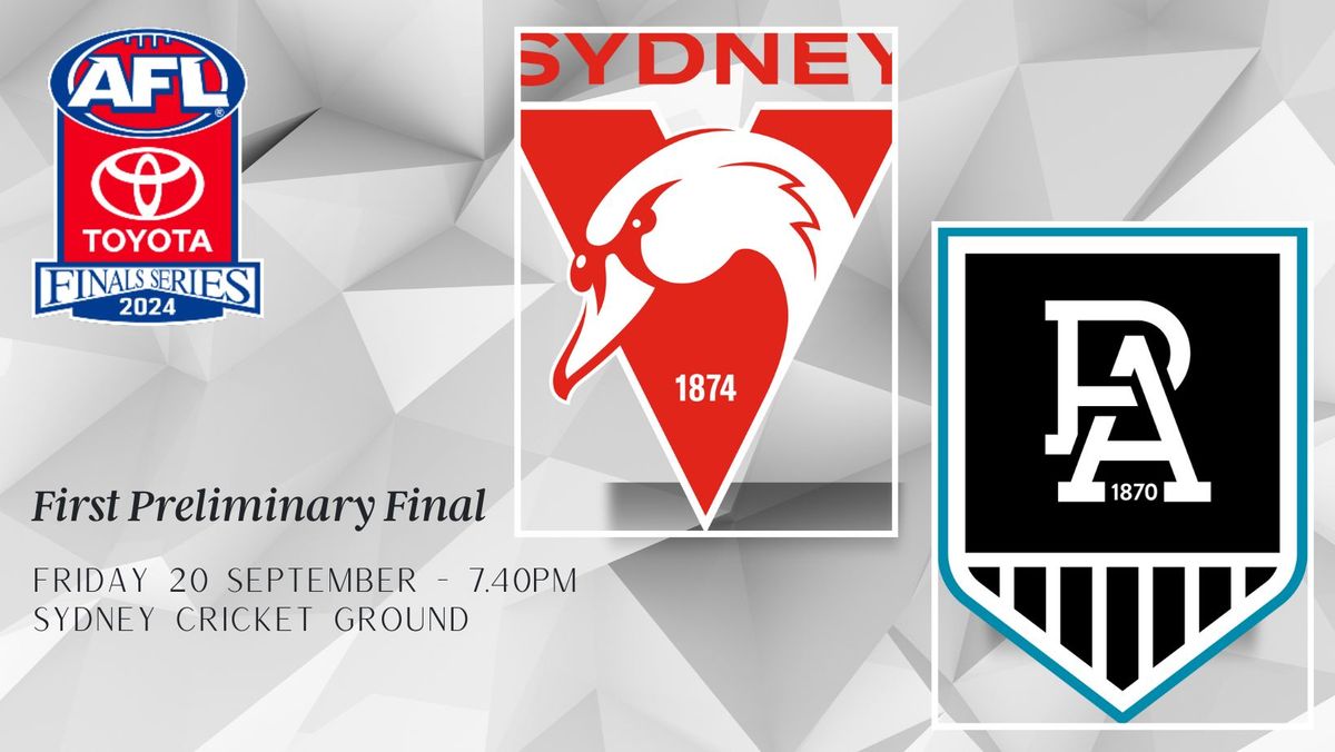 AFL 2024 - First Preliminary Final - Sydney Swans v Port Adelaide