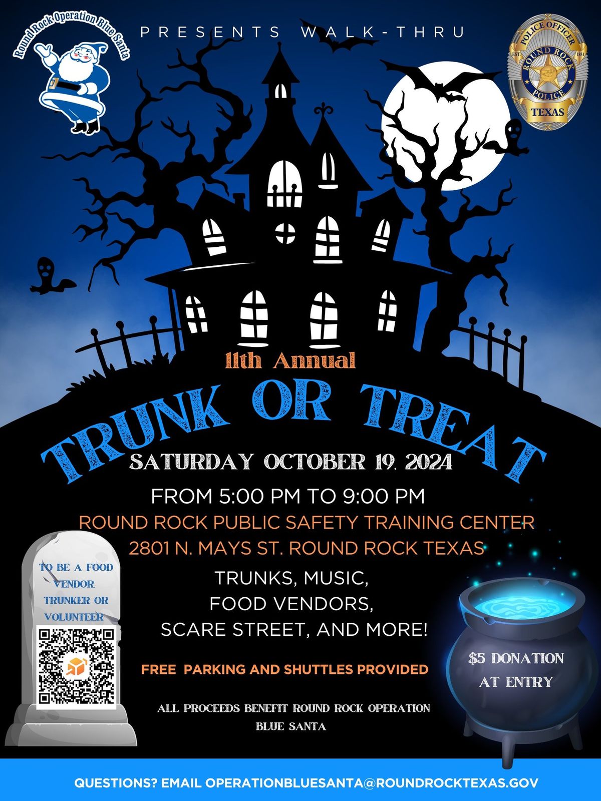 Round Rock Operation Blue Santa Trunk or Treat 