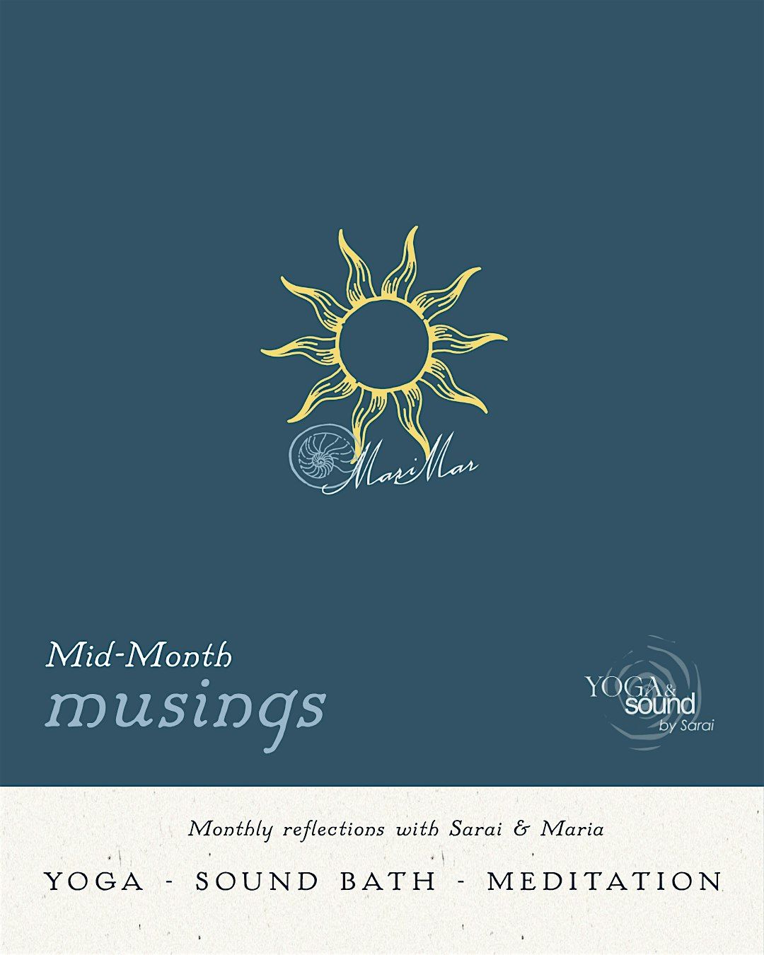 Mid-Month Musings ~ Monthly reflections with Sarai & Maria