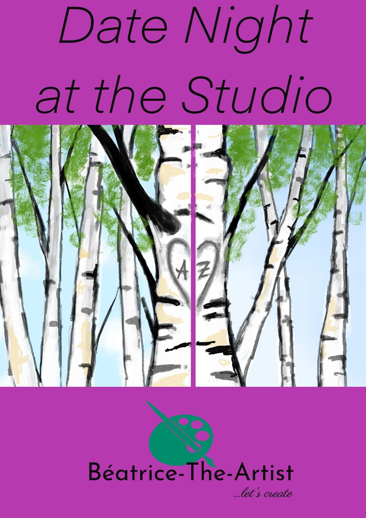 Date Night at the Studio - Couple\u2019s Sip and Paint