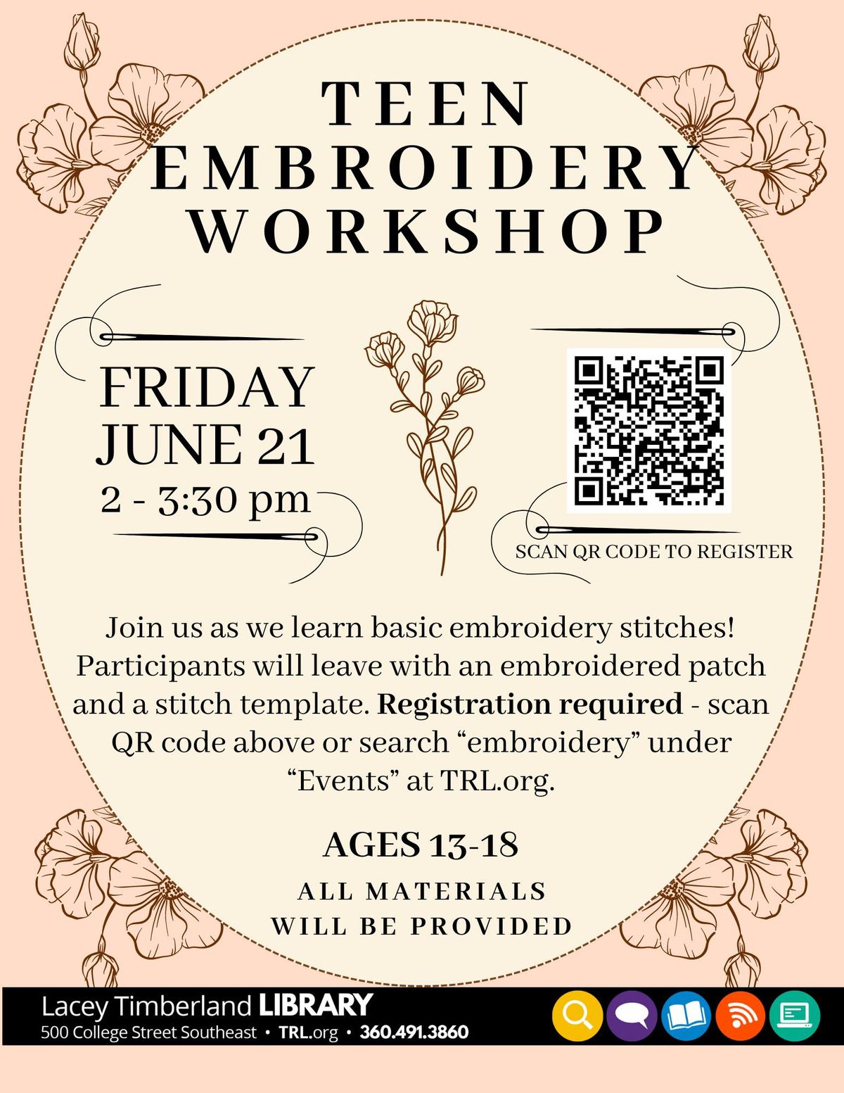 Teen Embroidery Workshop