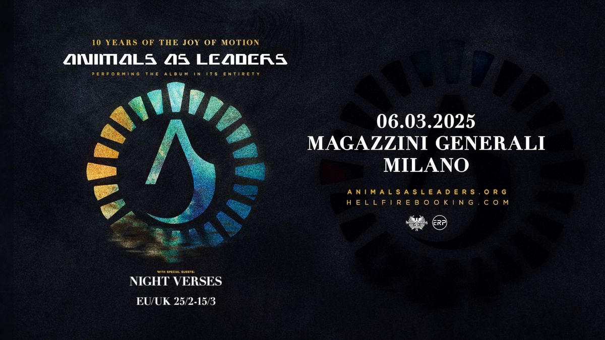 Animals As Leaders e Night Verses | Magazzini Generali, Milano