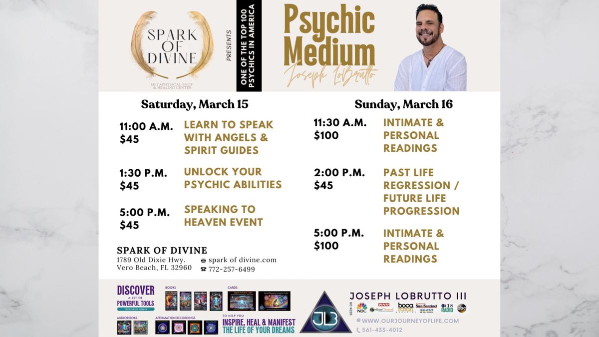 Psychic Medium Joseph Lobrutto Event