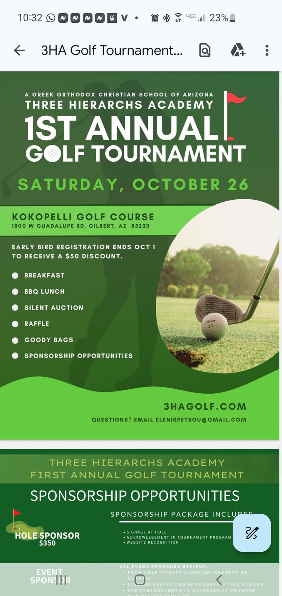 Golf Fundraiser