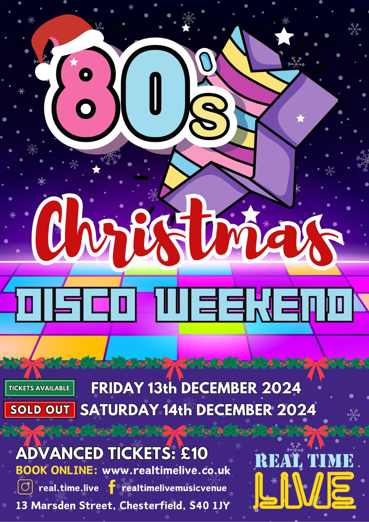 SOLD OUT - 80s Christmas - Disco weekend!