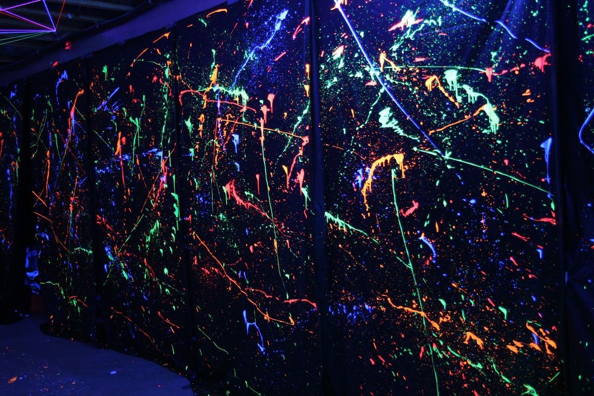 Blacklight Splatter Room