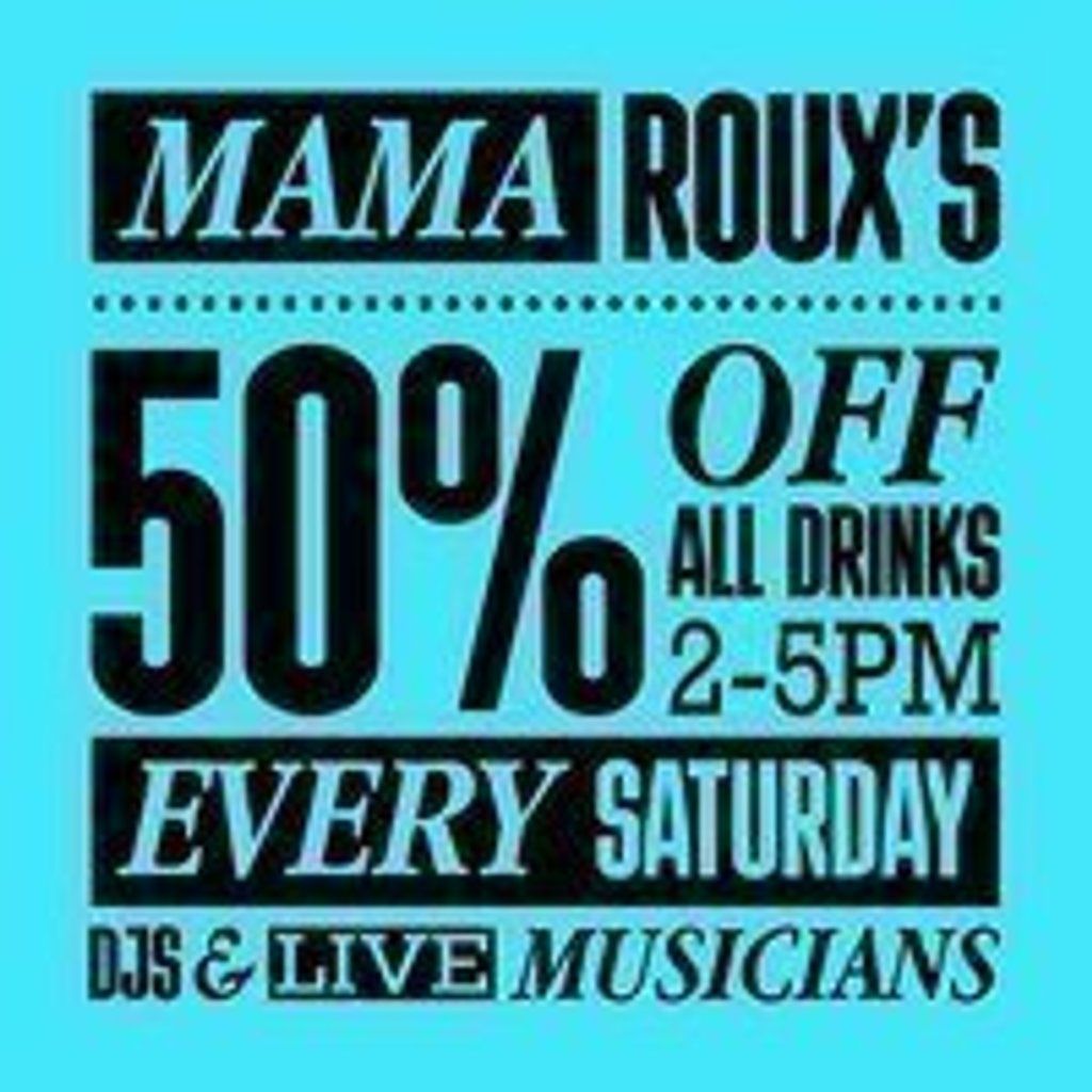 50% Off Saturday Daytimes