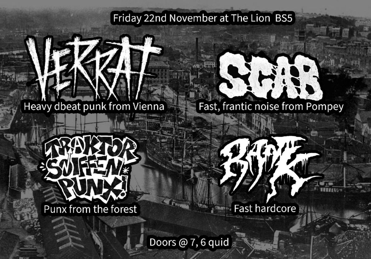 Verrat (Vienna Crust Punk) + Scab + Tractor Sniffin Punx + Rank @ Red Lion