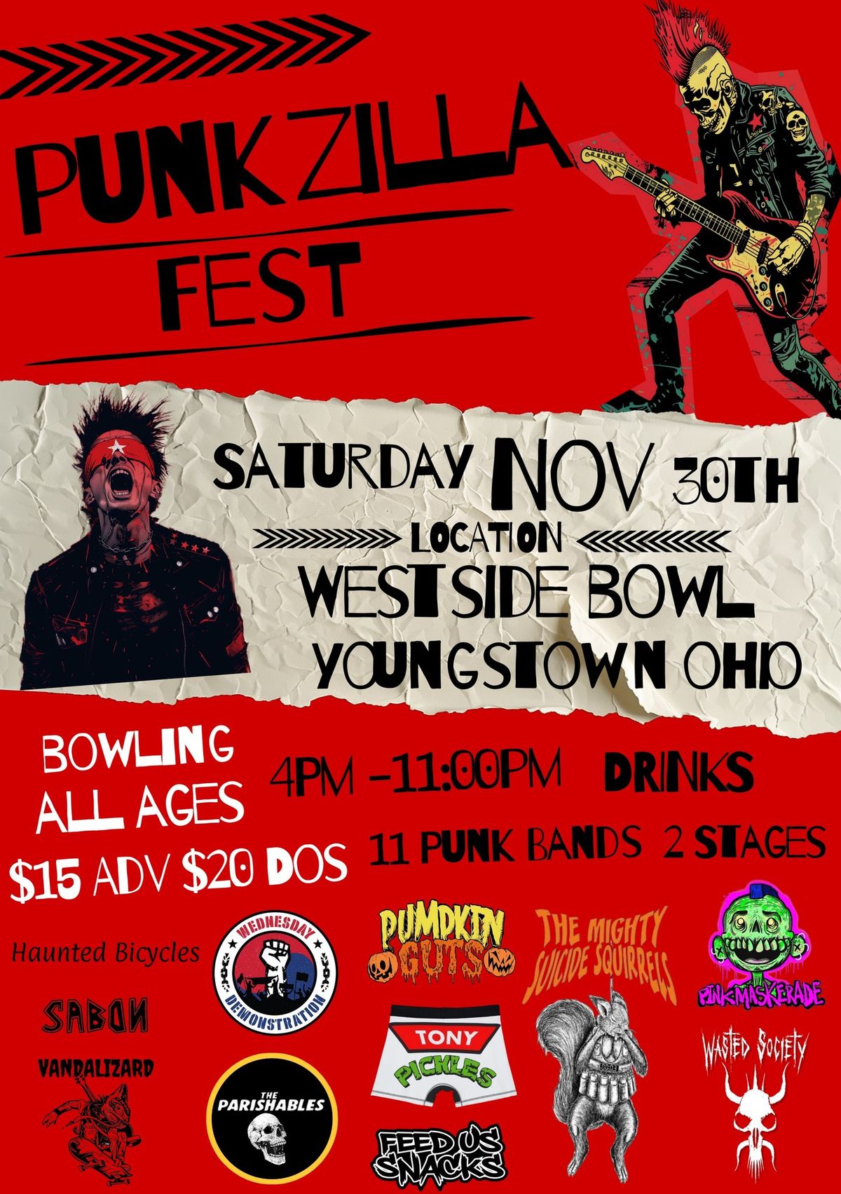 Punkzilla Fest @ Westside Bowl 