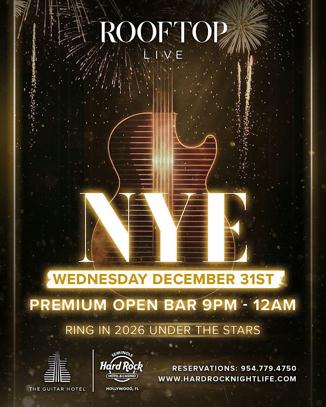NEW YEARS EVE AT ROOFTOP LIVE WEDNESDAY Dec 31  Open Bar 9pm-12am Live DJS