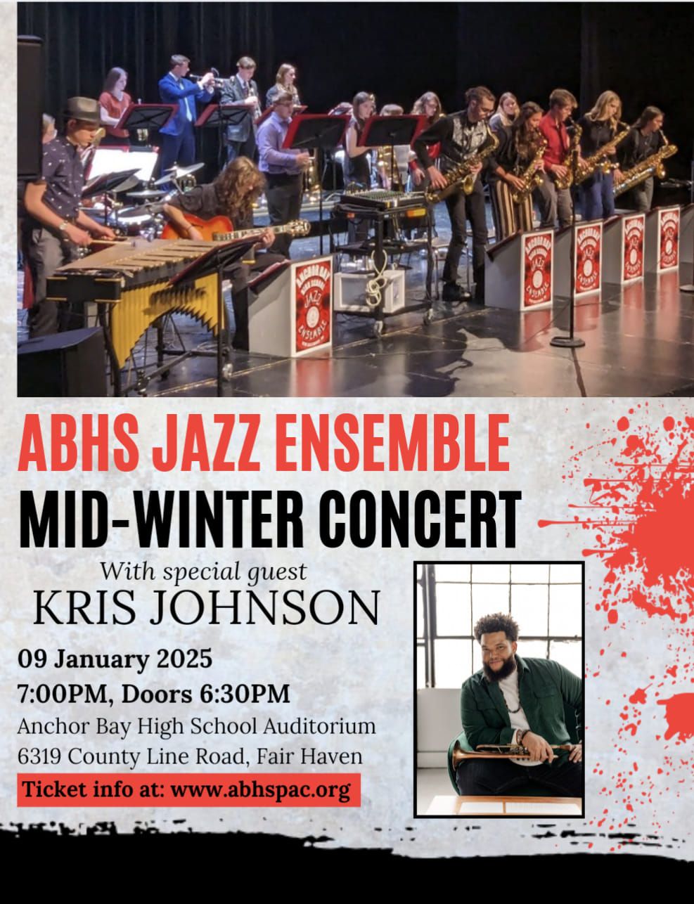 ABHS Jazz Ensemble Mid-Winter Concert w\/ Special Guest Kris Johnson