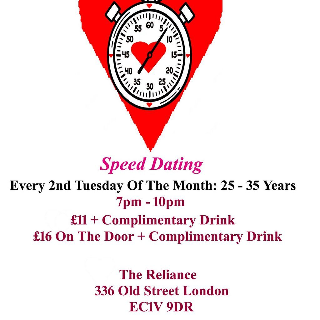 Speed Dating. 25 - 35 years. Tuesdays