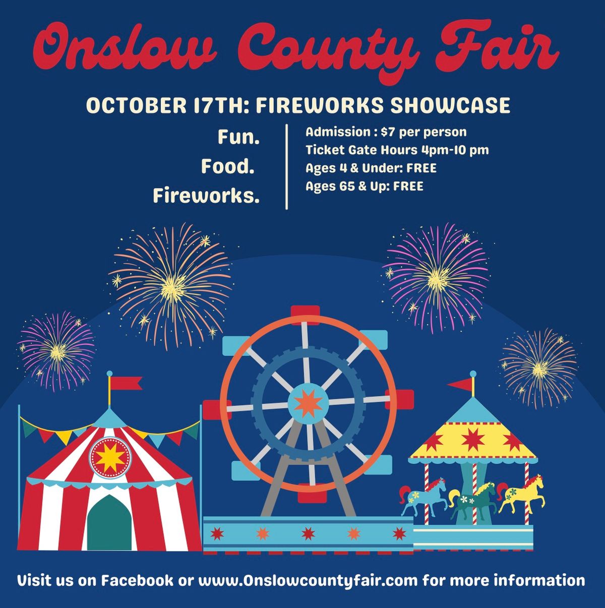 Onslow County Fair: Fireworks Night! 