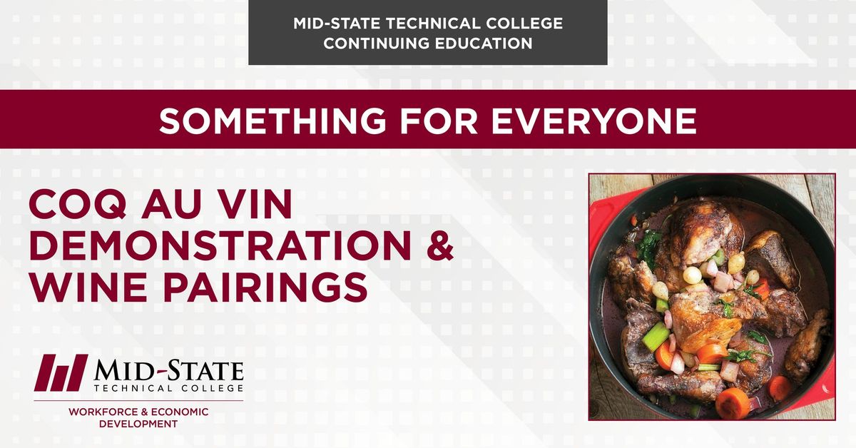 Coq Au Vin Demonstration & Wine Pairings