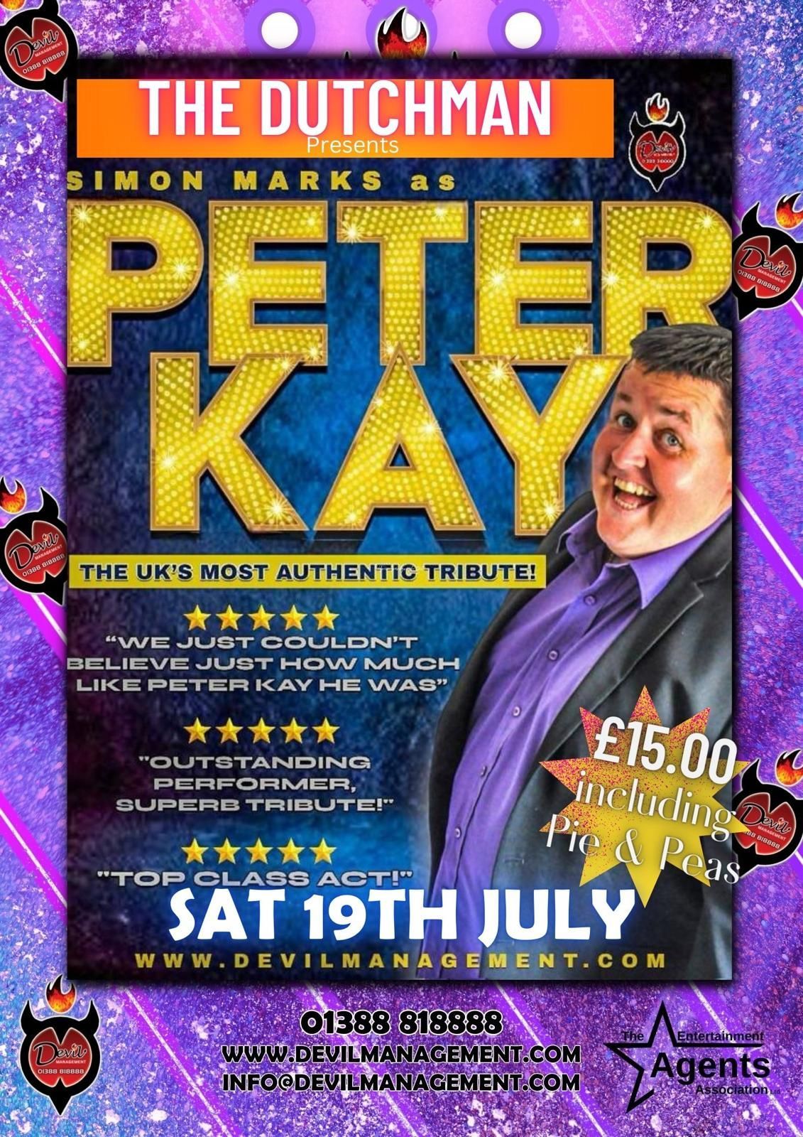 Simon Marks is Peter Kay Live! plus supper