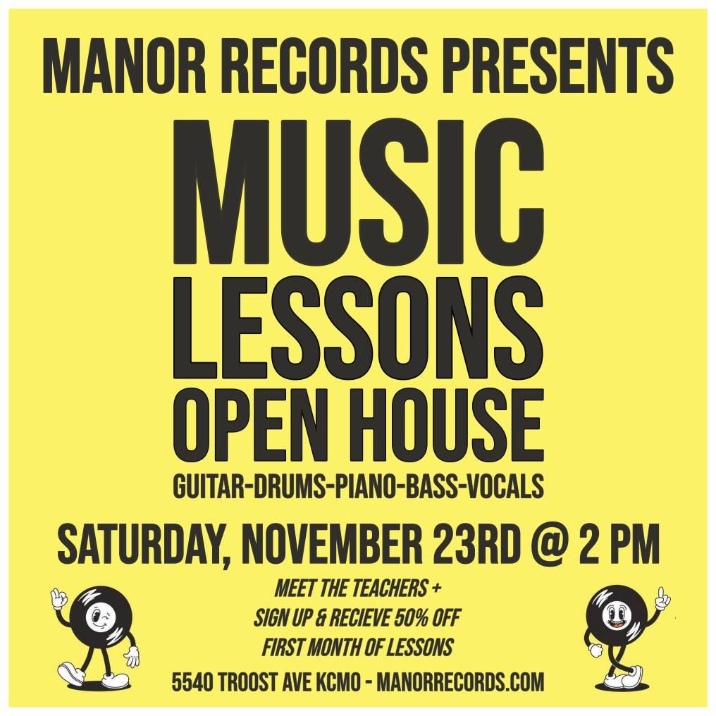 Manor Records Music Lessons OPEN HOUSE!