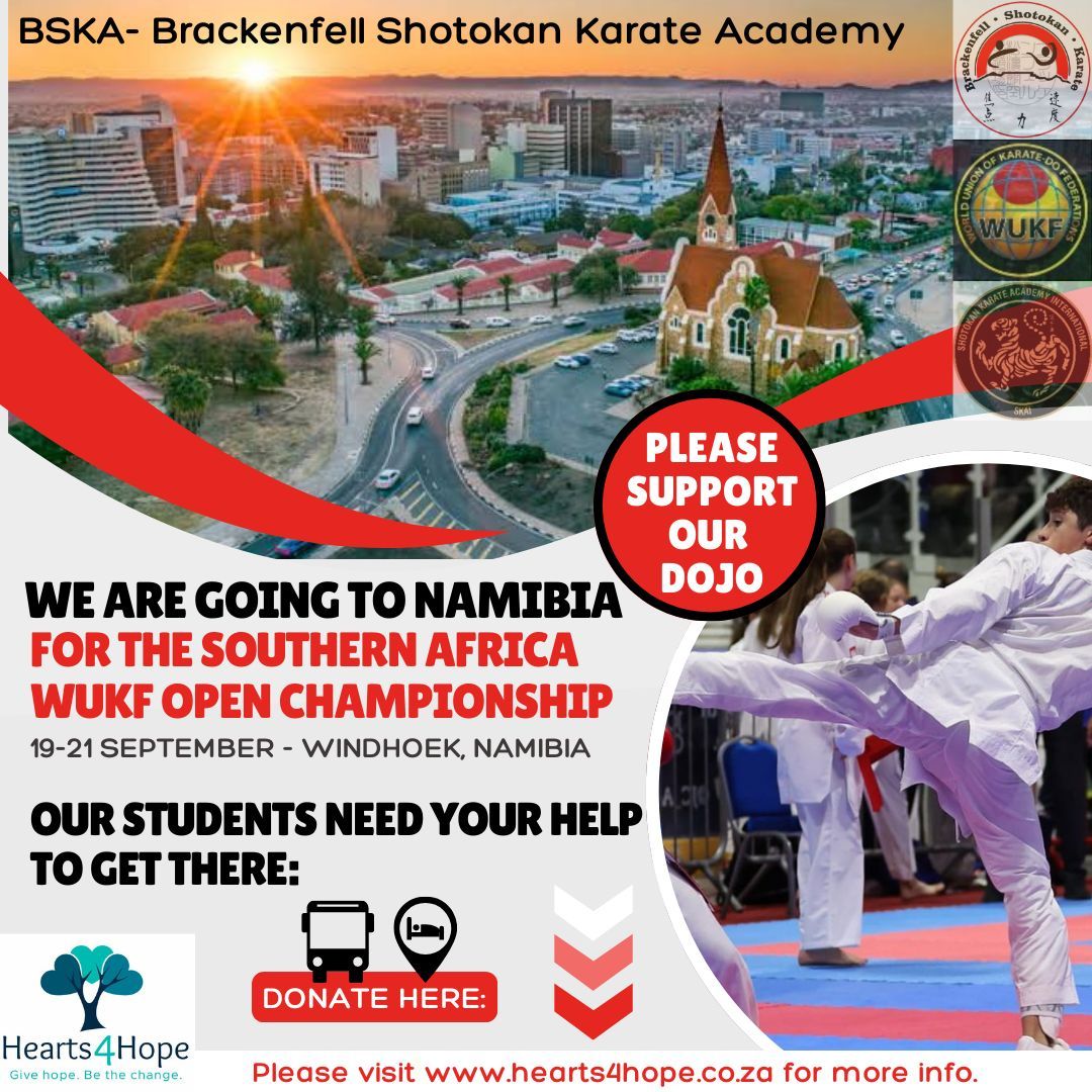 Brackenfell Shotokan Karate Academy Competes in Namibia!