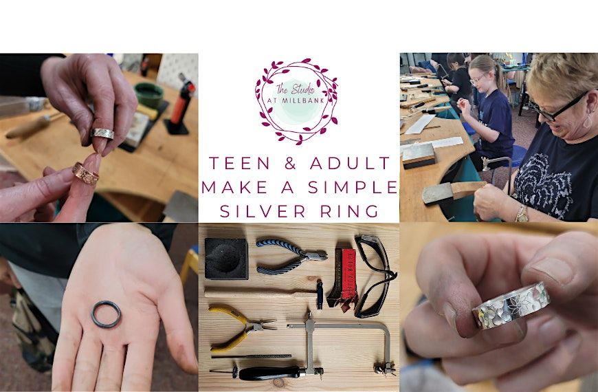 Teen & Adult make a simple silver ring - jewellery making workshop.