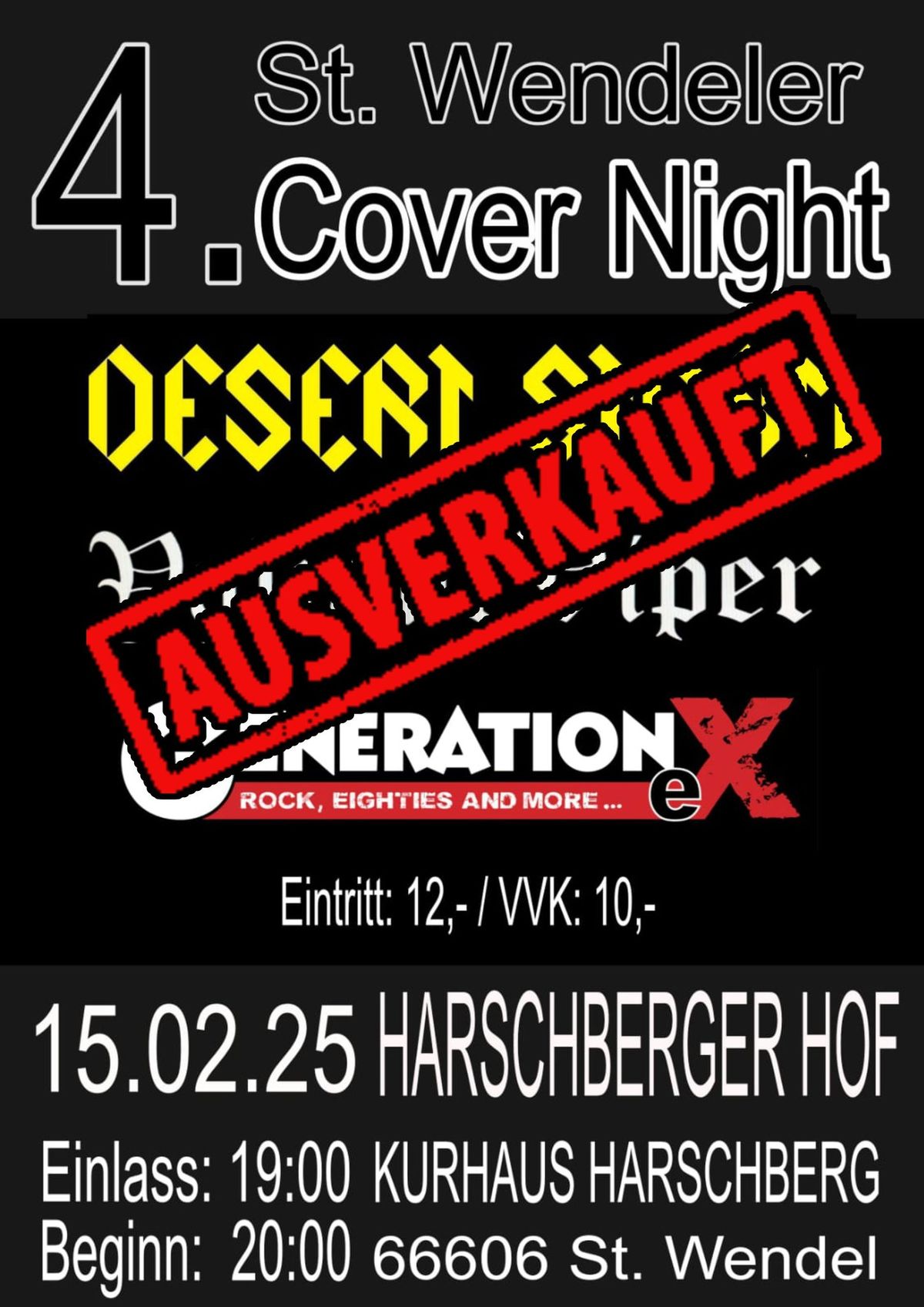 4. St. Wendeler Cover Night 15.02.2025