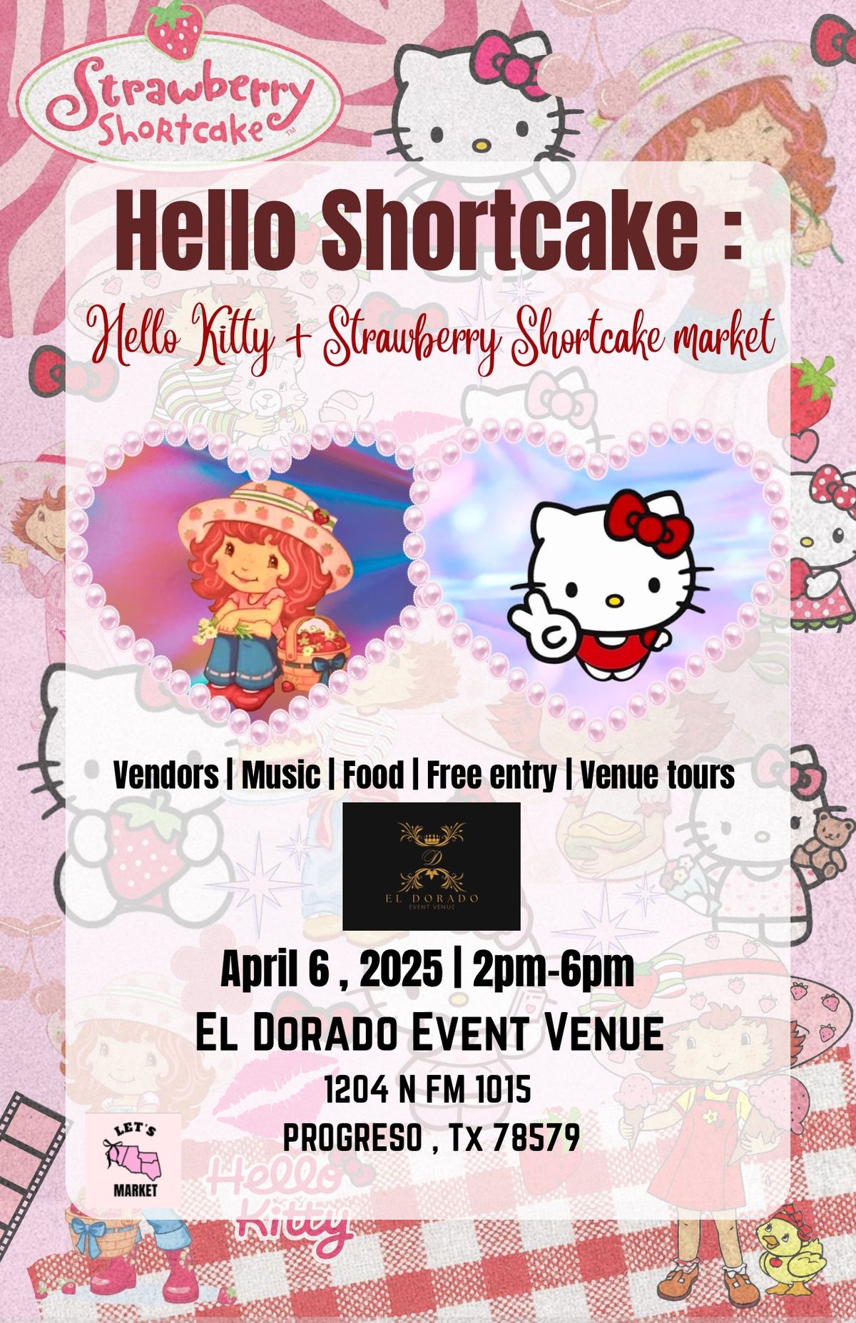 Hello Shortcake : Hello kitty + Strawberry Shortcake market 