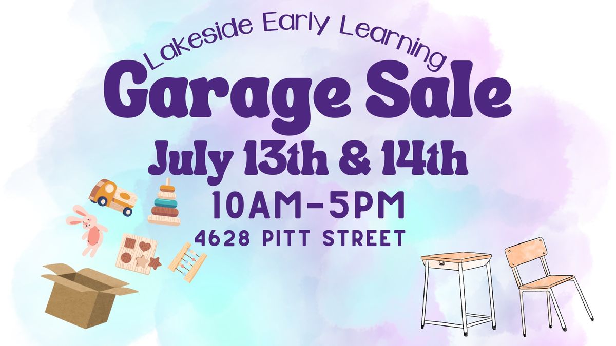Lakeside Early Learning Garage Sale