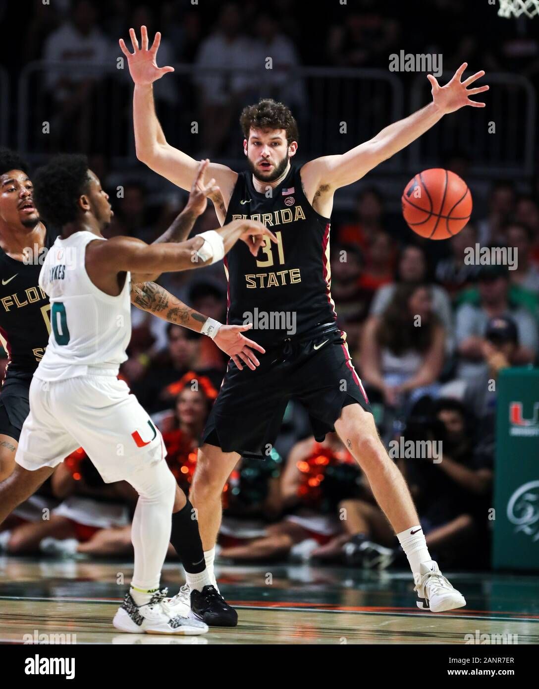 Florida State Seminoles at Miami Hurricanes Mens Basketball