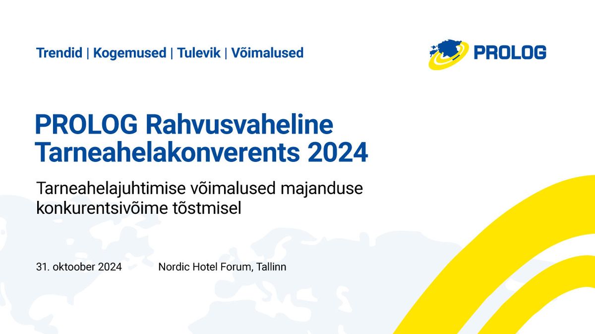 PROLOG Rahvusvaheline Tarneahelakonverents 2024 