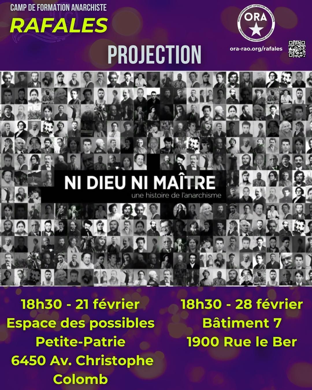 Projection de "Ni dieu ni ma\u00eetre" parties 1 et 2