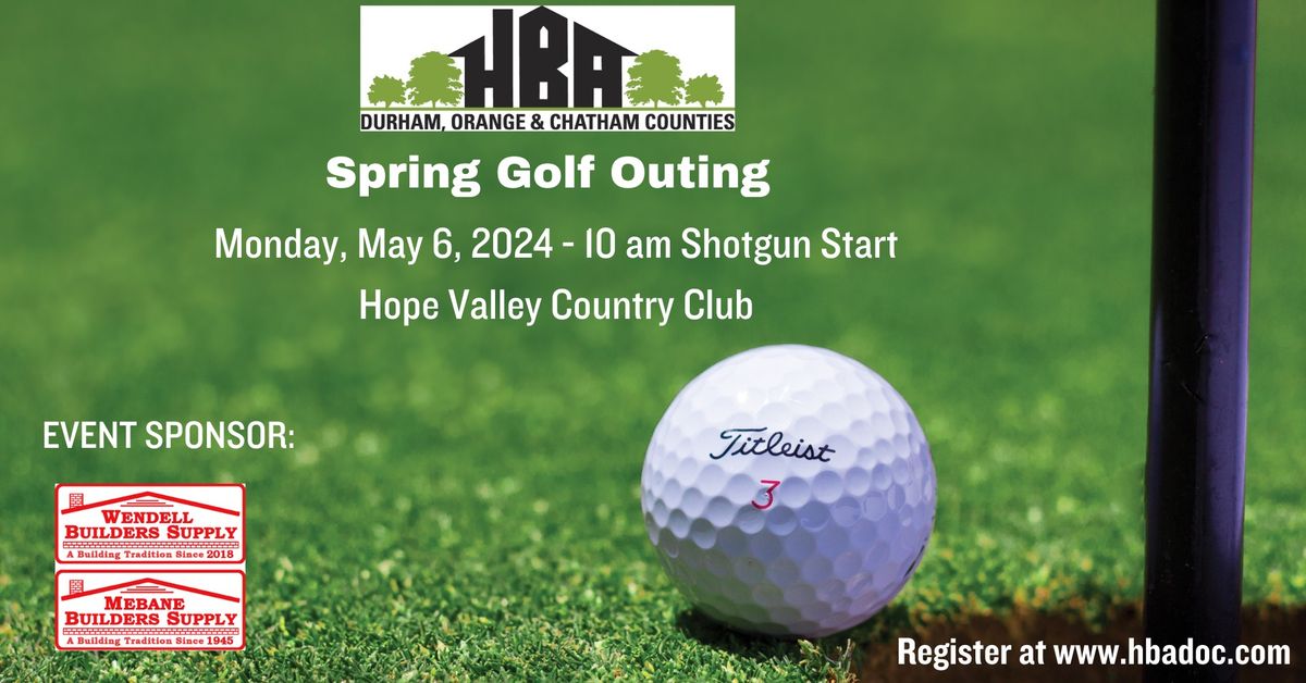 Spring Golf Outing at Hope Valley Country Club