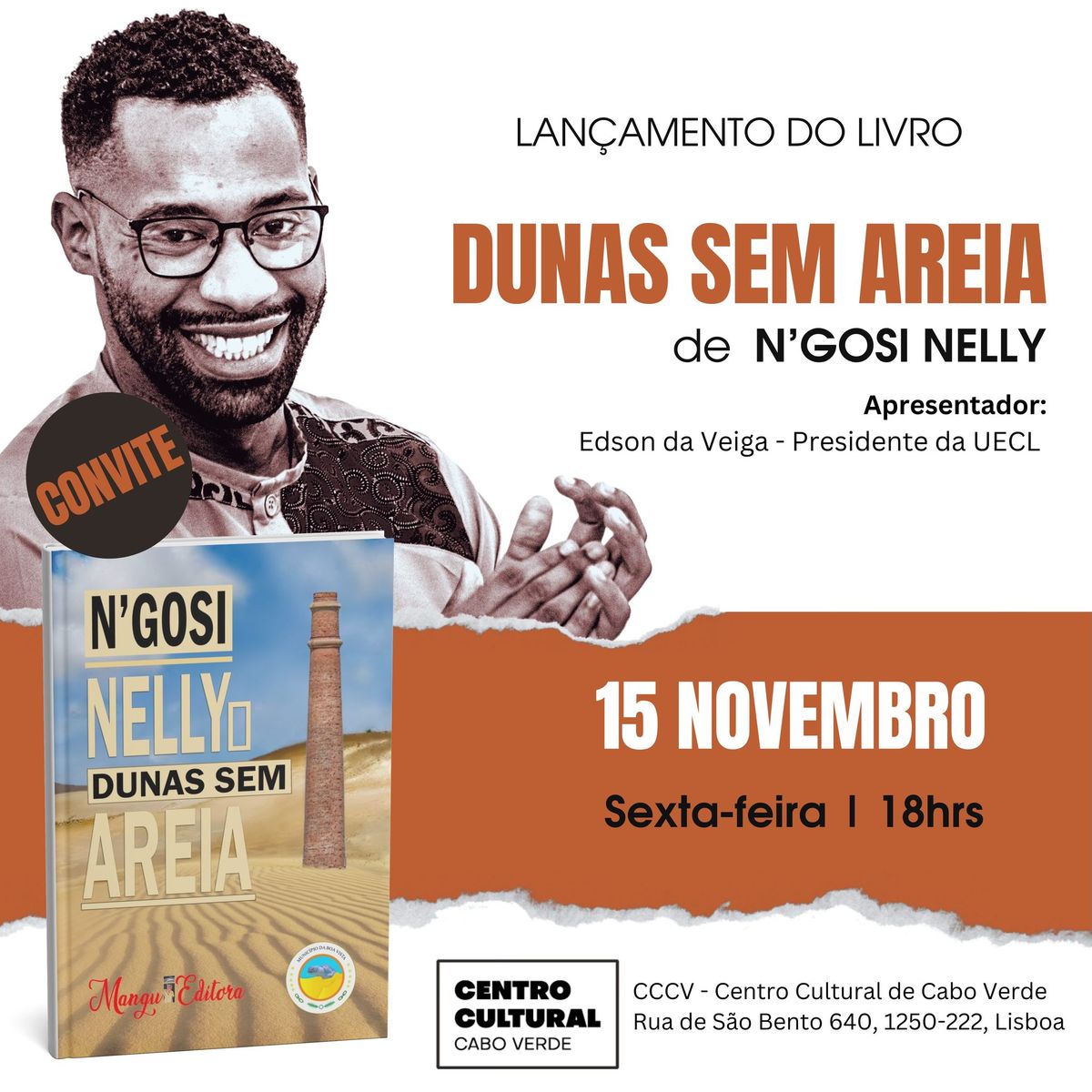 Apresenta\u00e7\u00e3o do livro "Dunas Sem Areia", de N'Gosy Nelly