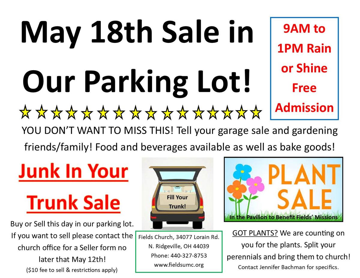 Junk-In-Your-Trunk and Plant Sale