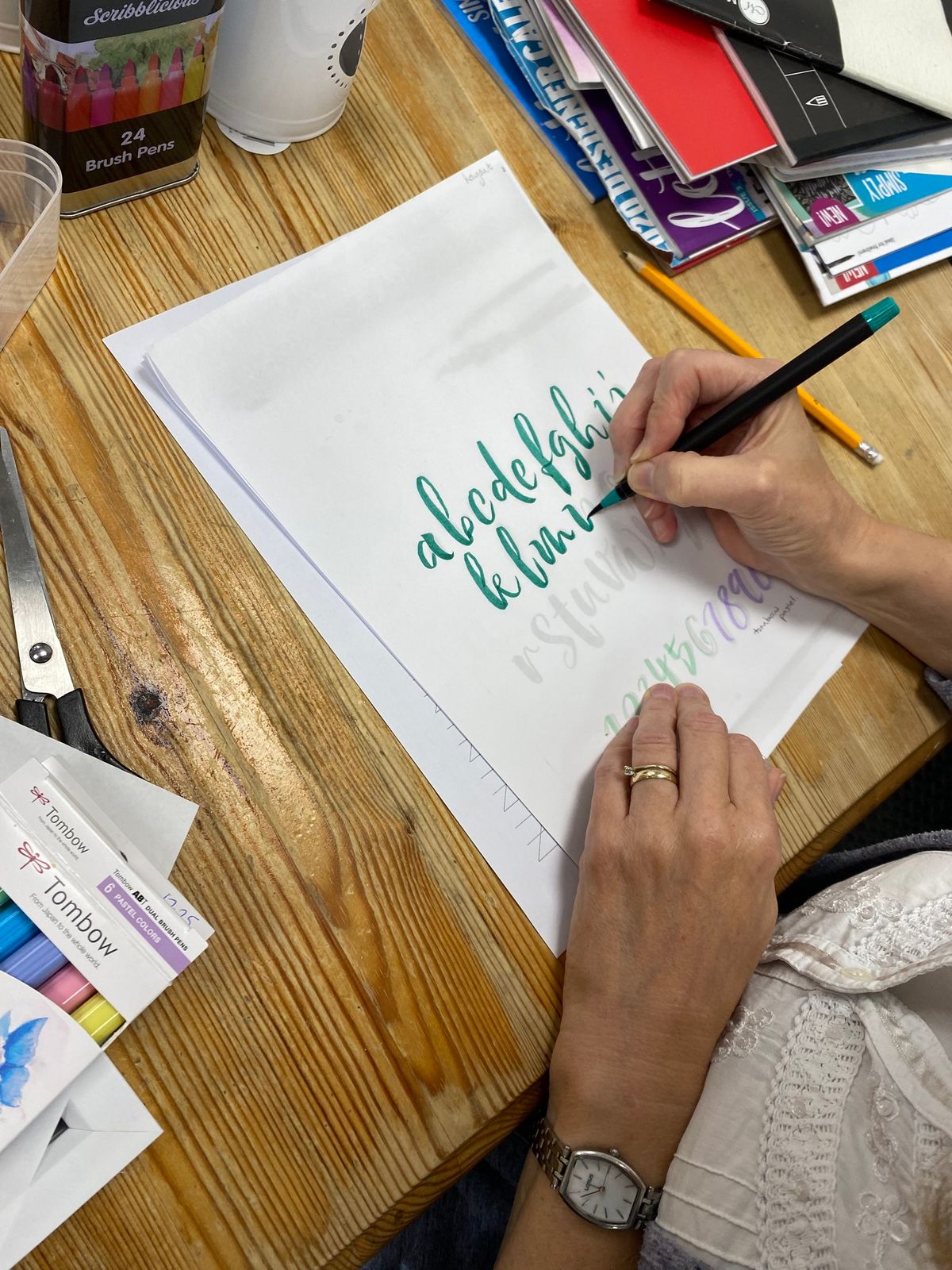 Brush Lettering Calligraphy Beginners Workshop 