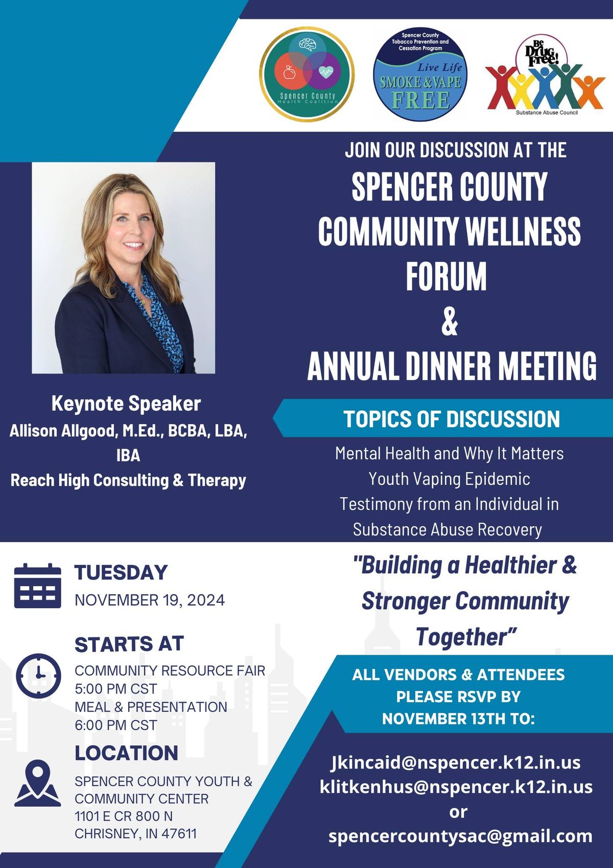 Spencer County Community Wellness Forum & Annual Dinner Meeting