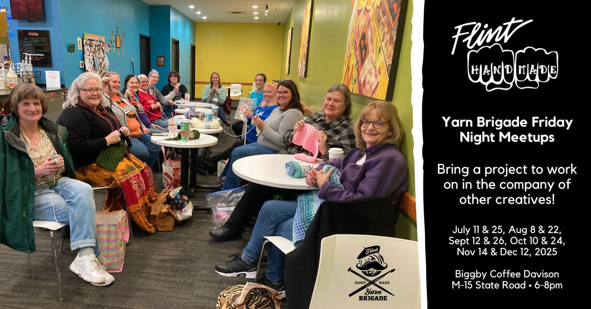 Flint Handmade Yarn Brigade at Biggby Coffee Davison