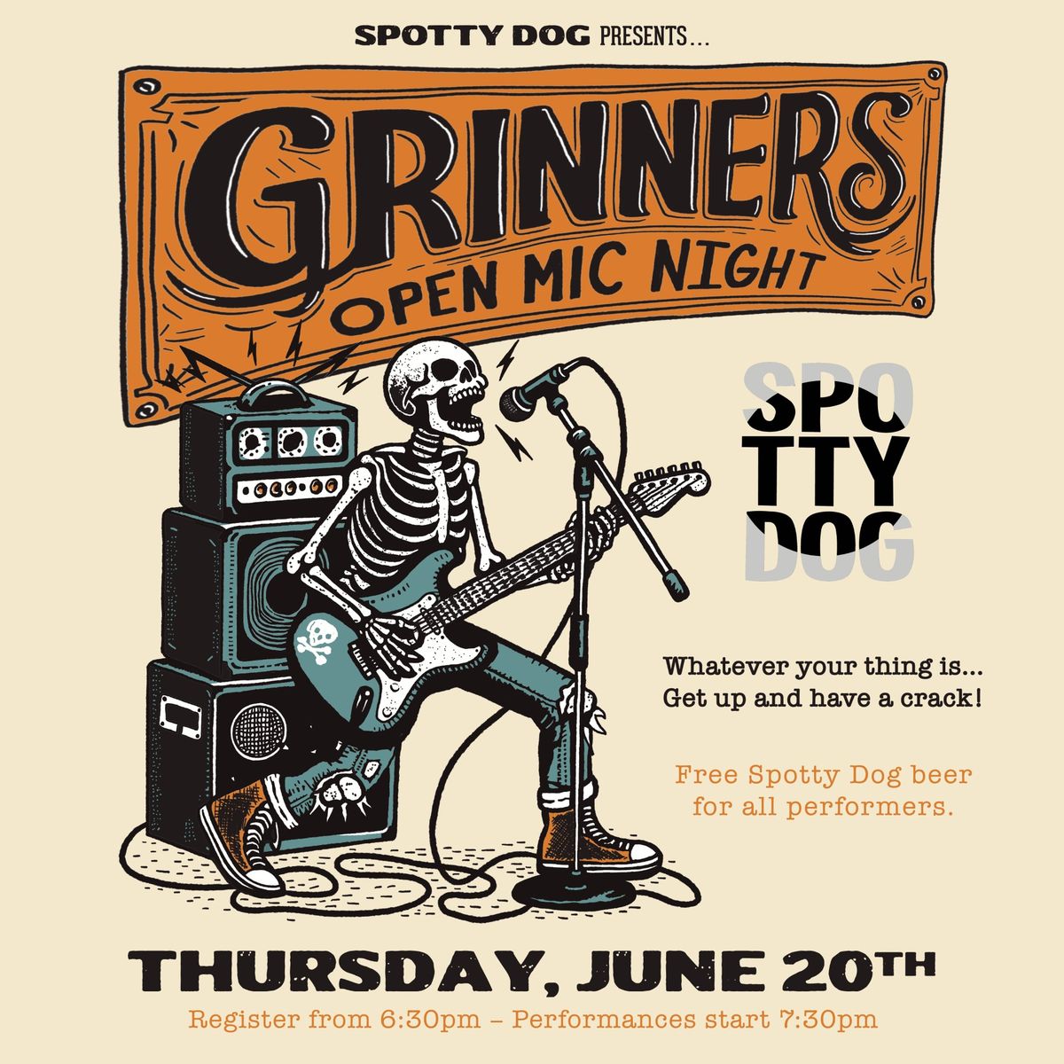Grinners Open Mic Night