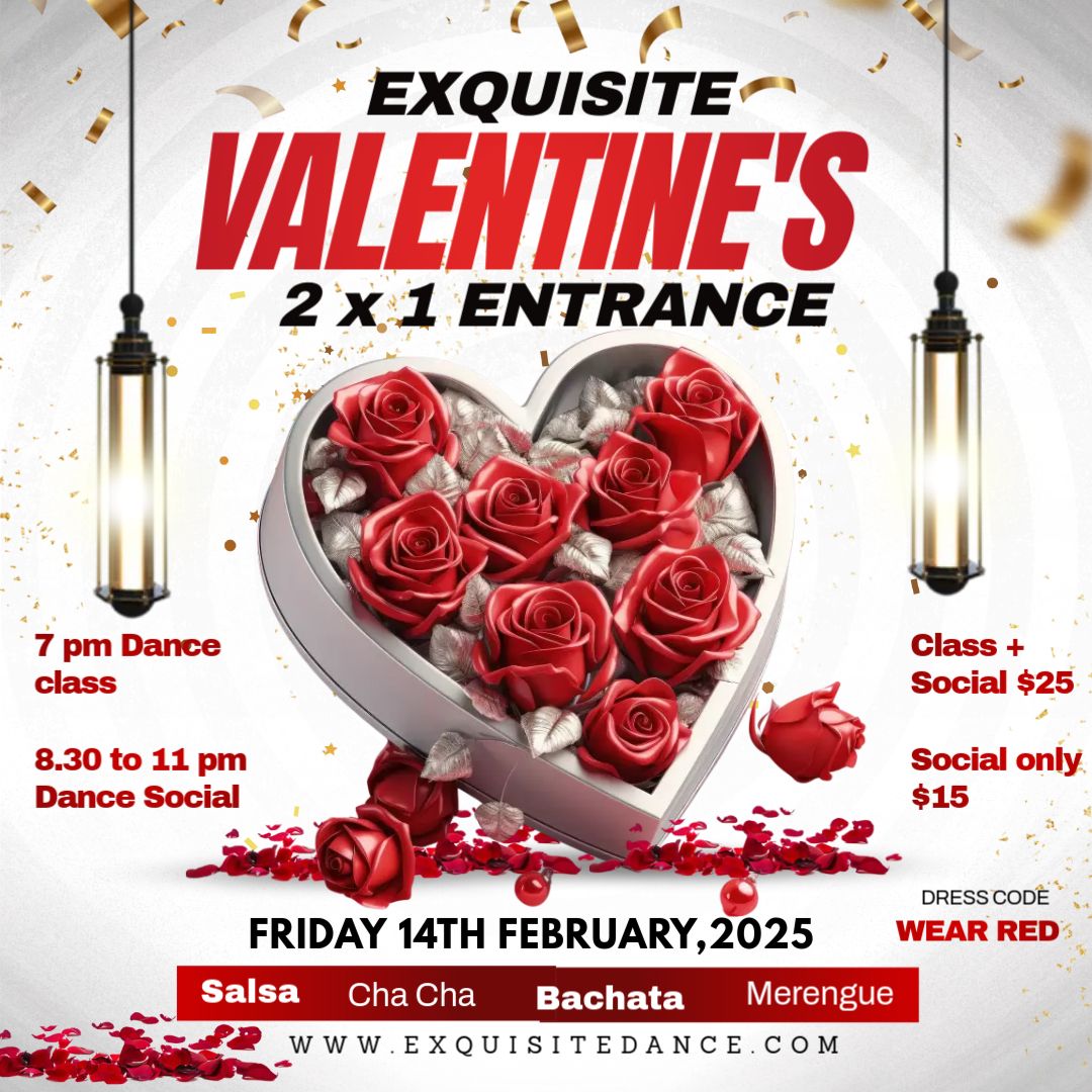 Exquisite Valentines Social Dance + Class!! 2 x 1