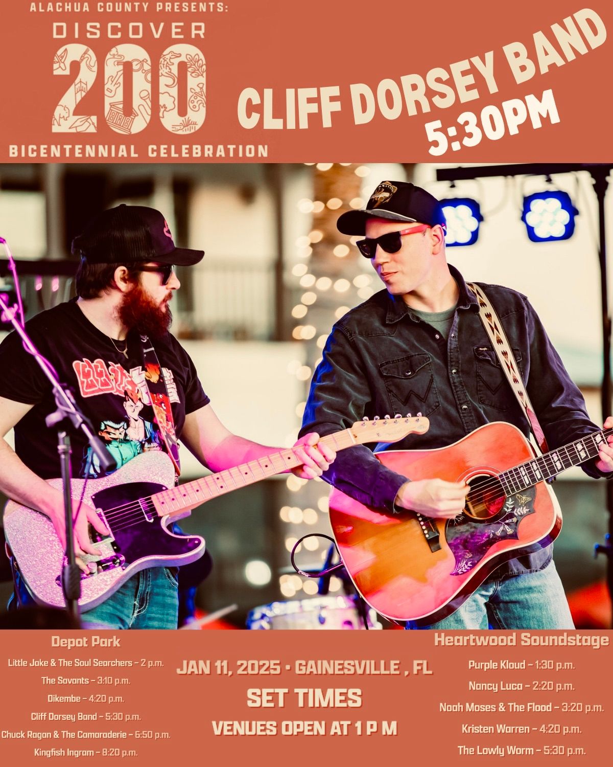 Alachua County presents \u201cDiscover 200 with the Cliff Dorsey Band\u201d