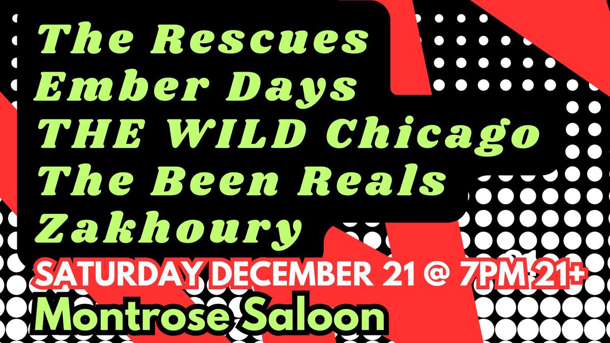 The Rescues\/Ember Day\/THE WILD Chicago\/The Been Reals\/Zakhoury@Montrose Saloon, Saturday December 21