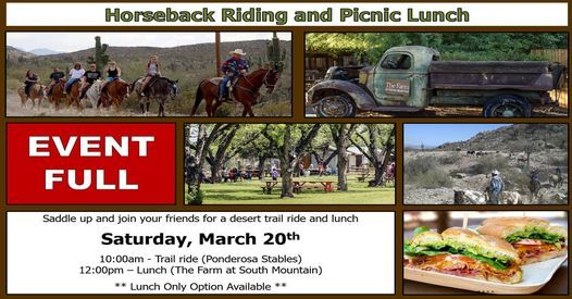 Horseback Riding and Picnic Lunch (EVENT IS FULL)