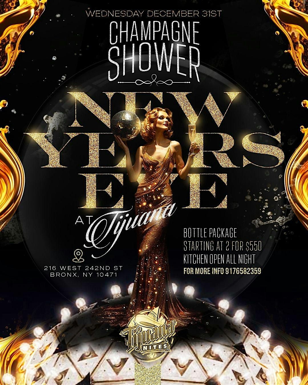 \u201c CHAMPAGNE SHOWER \u201c NYE AT TIJUANA NITES