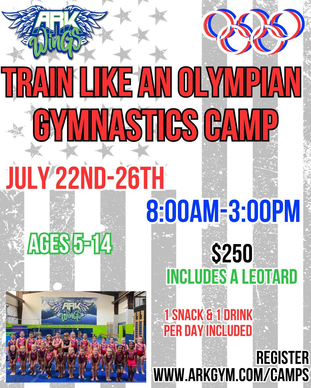 ARK WinGS Gym Train Like An Olympian Gymnastics Summer Camp!
